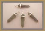 Pendants: Points Labradorite Double Terminated with Silver Plated Finding, 4 for $10