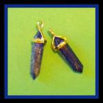 Pendants: Points Lapis Double Terminated with Gold Plated Finding, 4 for $16