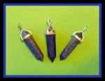 Pendants: Points Lapis Double Terminated with Silver Plated Finding, 4 for $16