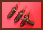 Pendants: Points Pyrite Double Terminated with Silver Plated Finding, 4 for $10