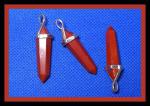 Pendants: Points Red Jasper Double Terminated with Silver Plated Finding, 4 of them for $10