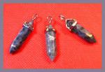 Pendants: Points Sodalite Double Terminated with Silver Plated Finding, 4 for $10