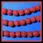 Rounds: Lava Red 8mm 15 - 16 Inch strands, 3 for $6