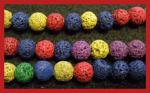 Rounds: Lava Colors  8mm MIxed 15 - 16 Inches, 3 for $4.50