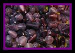 Purple Frosted Glass Bead Mix 3 x 4 bag