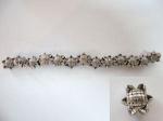 Pewter Beads: 5.5 inch Strand of Sunflower