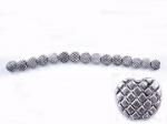 Pewter Beads: 5.5 inch Strand of Crossed Hearts