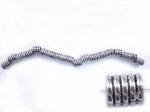 Pewter Beads: 5.5 inch Strand of chained barrels