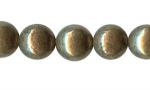 Rounds: Pyrite 10mm Strands 15 - 16 inches