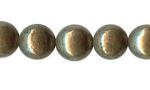Rounds: Pyrite  8mm by the Strand 15 - 16 inches