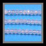 Rondelles: Quartz Faceted Frosty 4 x 6mm by the Strand 15 - 16 inches