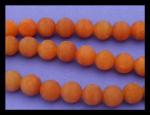 Rounds: Frosted Red Aventurine (Darker) 8mm by the Strand 15 - 16 inches