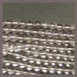 Rounds: Rock (Quartz) Crystal  6mm by the Strand  15 - 16 inches