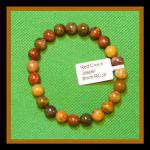 Bracelets: Stretchy Red Creek Jasper 8mm 3 for $15