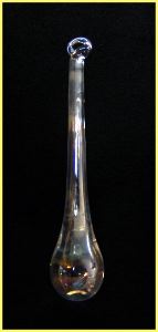 Raindrops: 3 inch Clear Glass with AB coating, 3 for $3