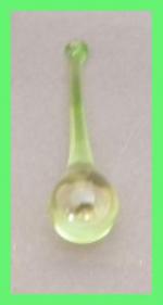 Raindrops: 3 inch Light Green Glass, with a hole for hanging, 3 for $3