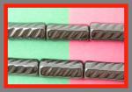 Pentagons: Hematite Serrated  9 x 20mm 15 - 16 inches, 5 for $7.50