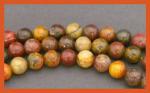 Rounds: Red Creek Jasper  8mm by the Strand 15 - 16 inches