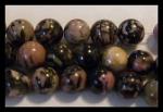 Rounds: Rhodonite 10mm by the Strand 15 - 16 inches