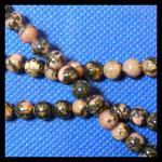 Rounds: Rhodonite  6mm Strands 15 - 16 inches