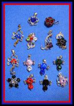 Pendants: Rhinestone Pendants Bag of 10