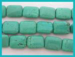 Rectangles: 14 x 20mm Magnesite (Dyed Turquoise Color) 15 - 16 inches, 3 for $4.50