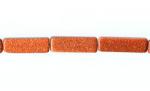 Rectangles: 4 x 13mm Goldstone (Glass) 15 - 16 inches