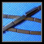 Rectangles: 4 x 13mm Hematite 15 - 16 inches