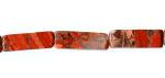 Rectangles: 3.5 x 13mm Poppy Jasper 15 - 16 inches
