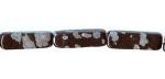 Rectangles: 4 x 13mm Snowflake Obsidian (Volcanic Glass) 15 - 16 inches