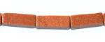 Rectangles: 7 x 18mm Goldstone (Glass) 15 - 16 inches