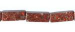 Rectangles: 7 x 18mm Poppy Jasper 15 - 16 inches