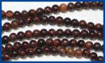 Rounds: Red Tigereye  4mm by the Strand 15 - 16 inches