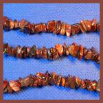 Chips: Red Tiger's Eye 32 inches, Quite Rough, 3 for $6.50