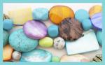 Colorful Mixed Stone and Glass Strands, each 15 - 16 inches, 10 mixed