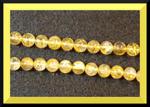 Rounds: Rutilated Quartz  8mm  Strands 15 - 16 inch strands