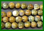 Rounds: Rhyolite  8mm by the Strand 15 - 16 inches