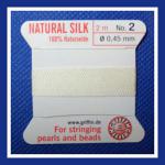 Carded Silk #2 White, 3 cards for $6