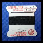 Carded Silk #4 Black, 3 cards for $4