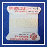 Carded Silk #4 White, 3 cards for $5.5