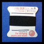 Carded Silk #6 Black, 3 cards for $4