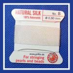 Carded Silk #8 White, 3 cards for $4.50