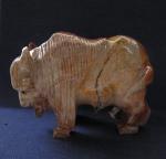 Soapstone Animal Carving: Large Buffalo, Bison, Bisonte