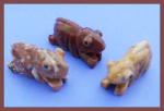 Soapstone Animal Carving: Small Chameleon - sold as 10 pieces