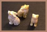 Soapstone Animal Carving: Small Coyote Cream Colored Only - sold as 10 pieces