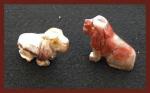 Soapstone Animal Carving: Small Dog - Spaniel with the Big Floppy Ears - sold as 10 pieces
