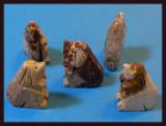 Soapstone Animal Carving: Small Dog - Spaniel - Plus Size Ears - sold as 10 pieces