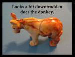 Soapstone Animal Carving: Large Donkey, Burro, not a Hinny nor a Mule