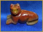 Soapstone Animal Carving: Small Cat (Reclining) - sold as 10 pieces