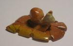 Soapstone Animal Carving: Small Snail on a Leaf - sold as 10 pieces